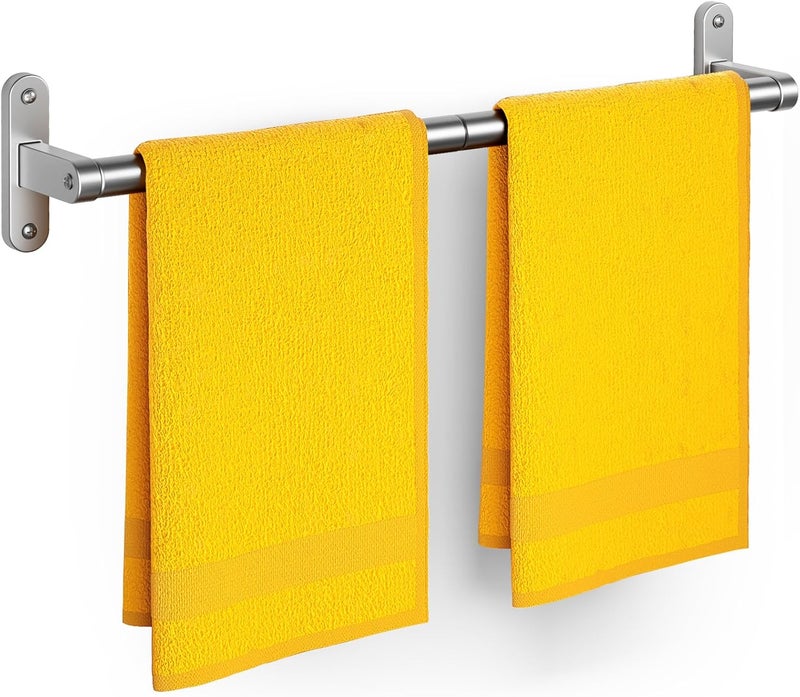 Powools Towel Rack for Bathroom - 24" Rustproof Towel Holder, Sturdy Towel Bar Wall Mounted, Space-Saving Towel Hanger, Bathroom Accessories, Home Decor, Apparment Essentials, Bright Silver - Image 1